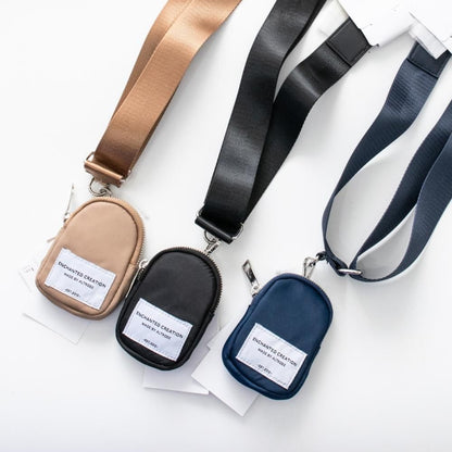 ALTROSE スマホ 斜めがけ ナイロンポーチ付 ベルトストラップ BLACK NEVY BEIGE