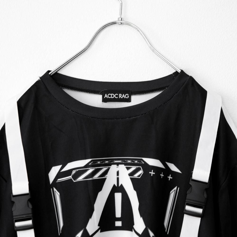 ACDC RAG ERROR CODE Tシャツ BLACK WHITE
