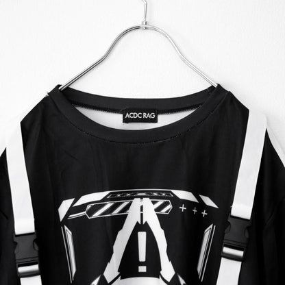 ACDC RAG ERROR CODE Tシャツ BLACK WHITE