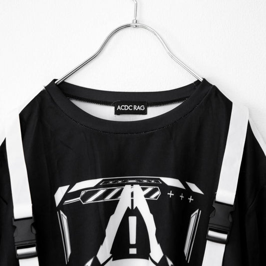 ACDC RAG ERROR CODE Tシャツ BLACK WHITE