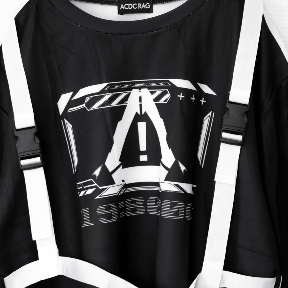 ACDC RAG ERROR CODE Tシャツ BLACK WHITE