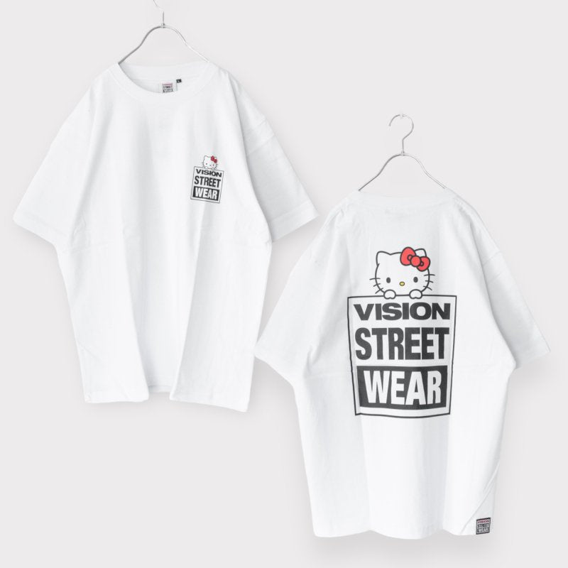 VISION STREET WEAR x HELLO KITTY マグロゴ Tシャツ WHITE
