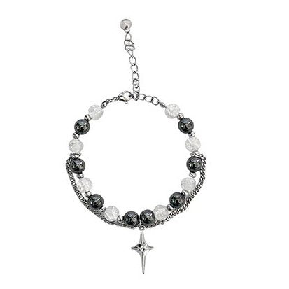 ビーズ チェーン ブレスレット SILVER