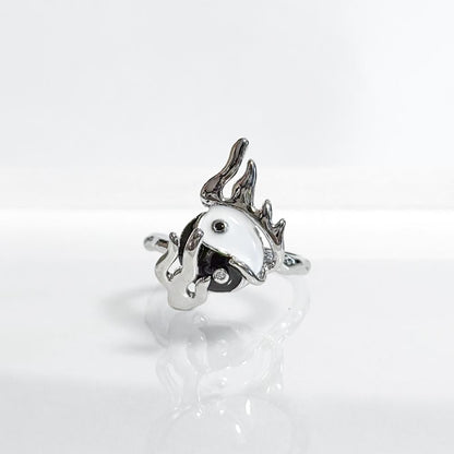 YIN AND YANG 陰陽 リング SILVER FIRE