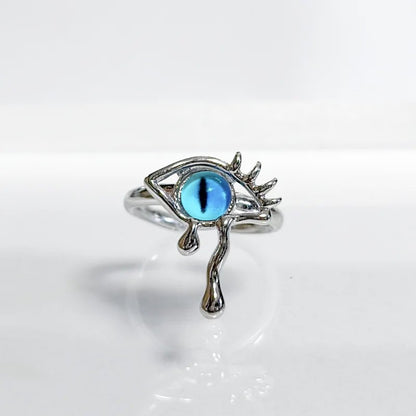 CRYING EYE RING SILVER