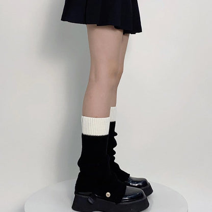 Leg Cover Bicolor Leg Warmers BLACK