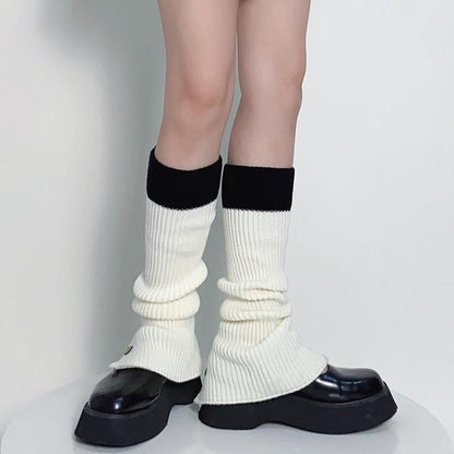 レッグカバー バイカラー レッグウォーマー WHITE