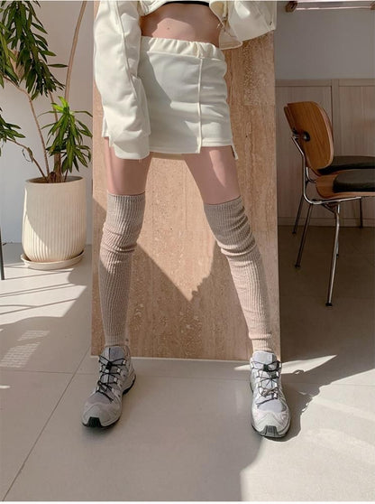 70cm ロング ニーハイ ソックス グリッター ニット BEIGE