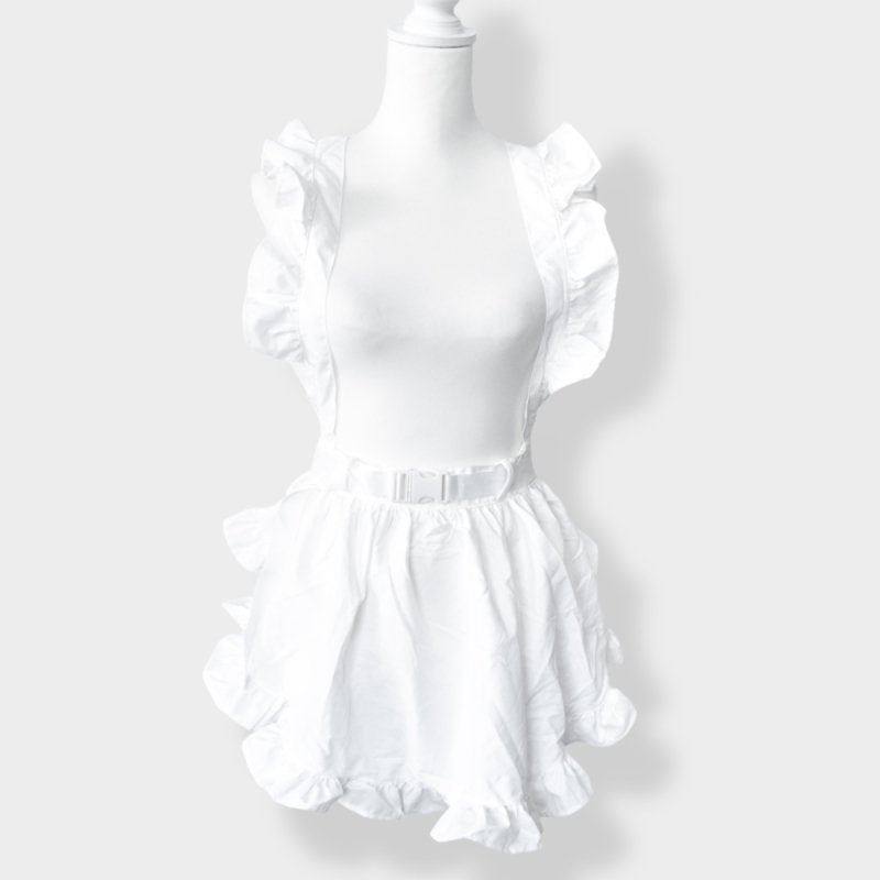 ACDC RAG Frill Apron WHITE