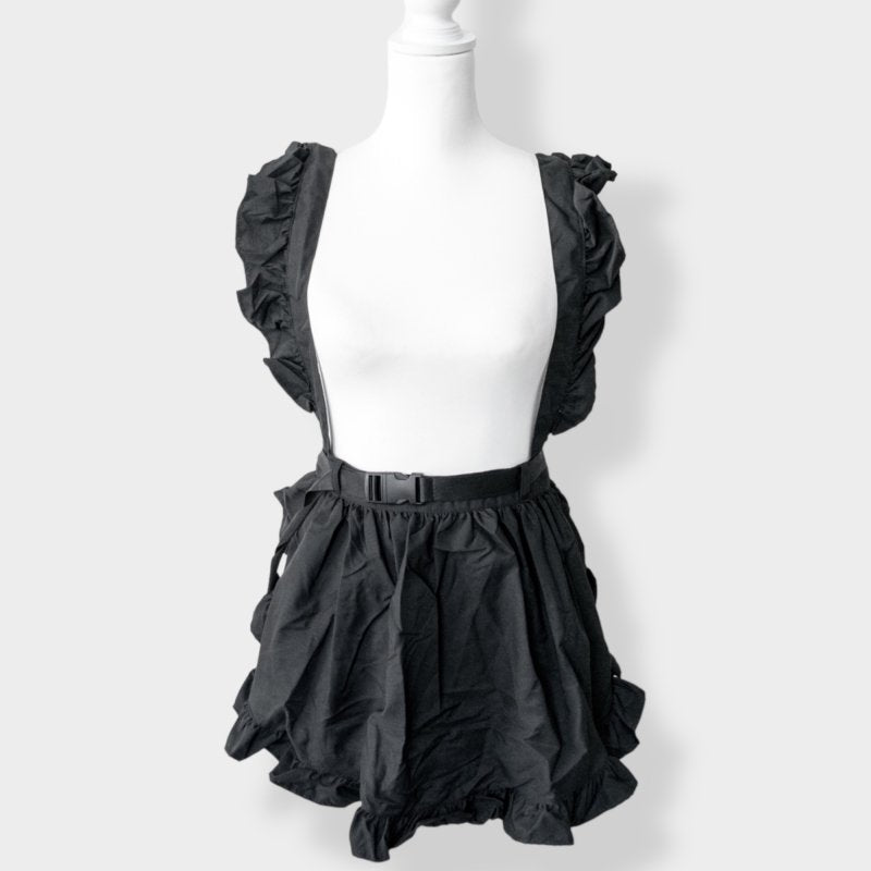 ACDC RAG ruffle apron BLACK