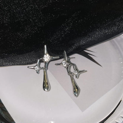 SPARKLES ラインストーン キラキラ ピアス イヤリング SILVER