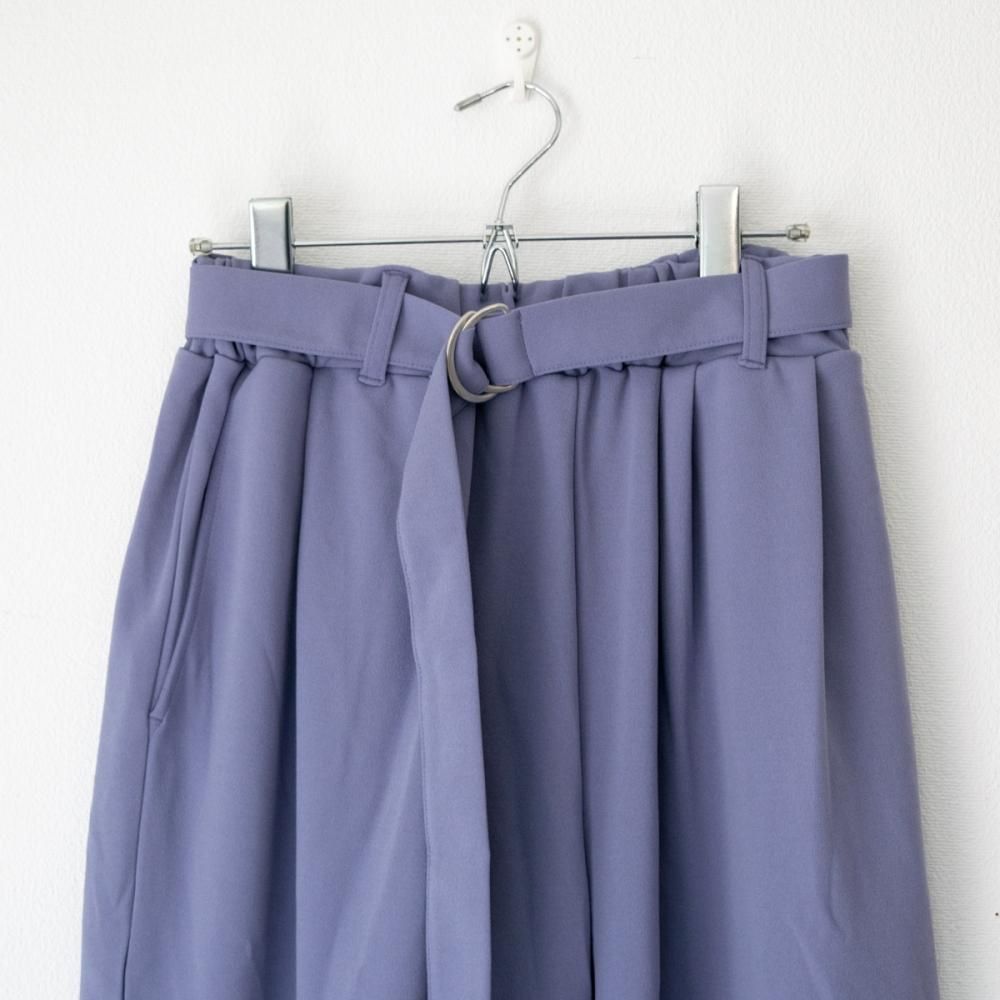 落ち感ベルト付きワイドシルエットパンツ MinoriTY GRAY PURPLE