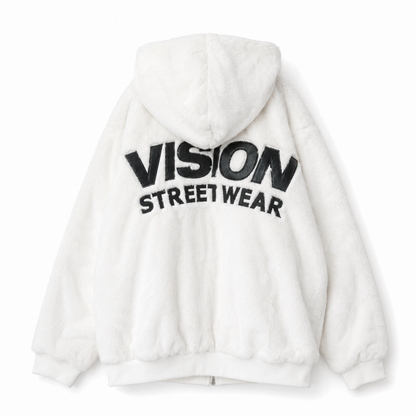 VISION STREET WEAR フードファーブルゾン WHITE