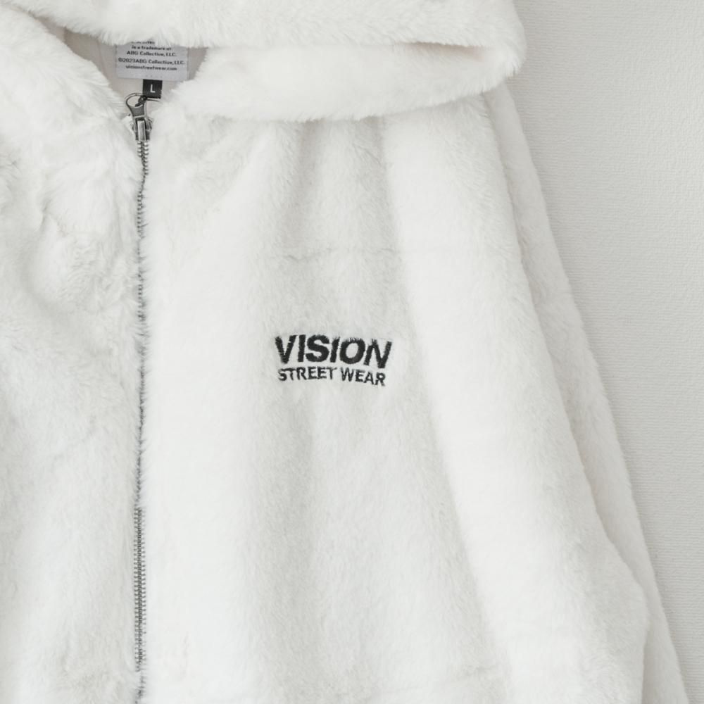 VISION STREET WEAR フードファーブルゾン WHITE
