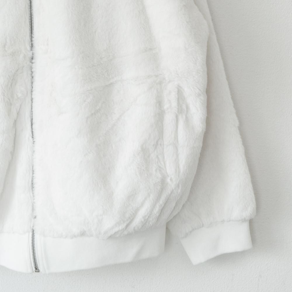 VISION STREET WEAR フードファーブルゾン WHITE