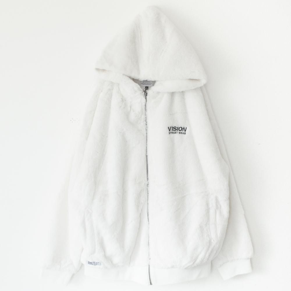 VISION STREET WEAR フードファーブルゾン WHITE