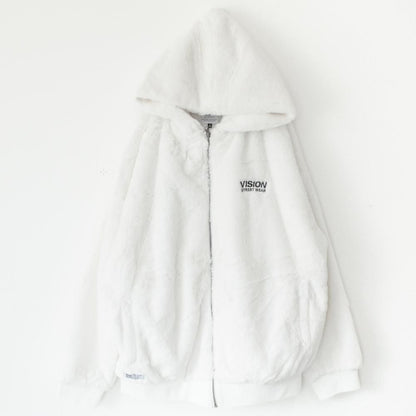 VISION STREET WEAR フードファーブルゾン WHITE