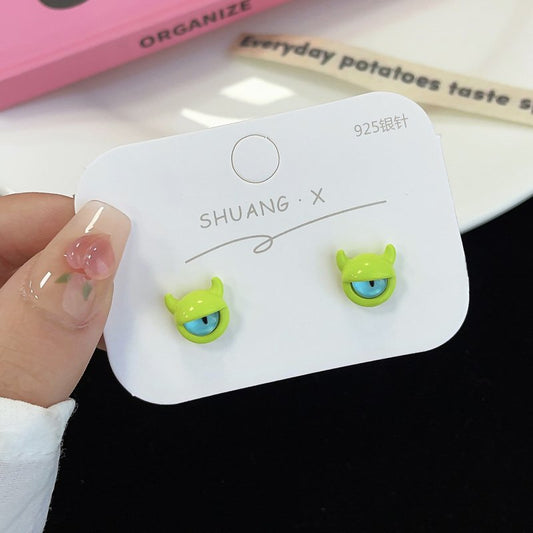 MONSTER EYES Pierced Earrings GREEN