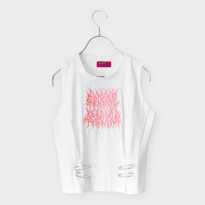 ACDC RAG パステル グルーミー ノースリーブトップ WHITE