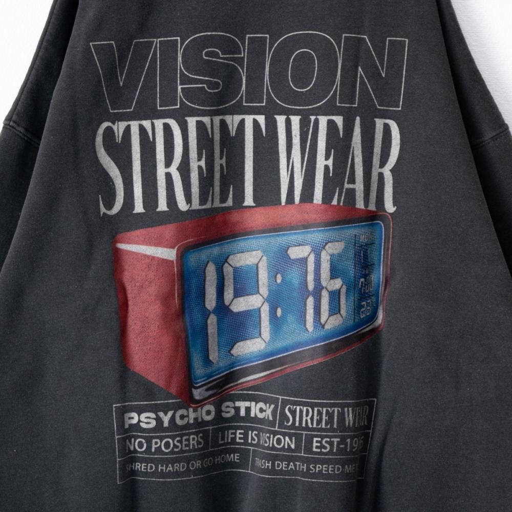 VISION STREET WEAR ピグメントデジタルフォトトレーナー CHARCOAL