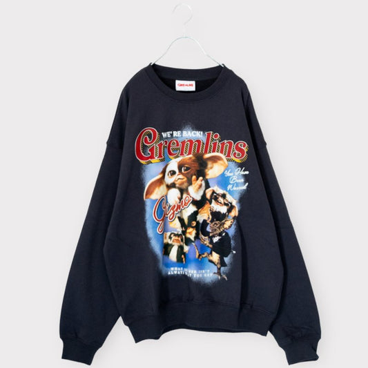 GREMLINS Rock Print Sweatshirt BLACK
