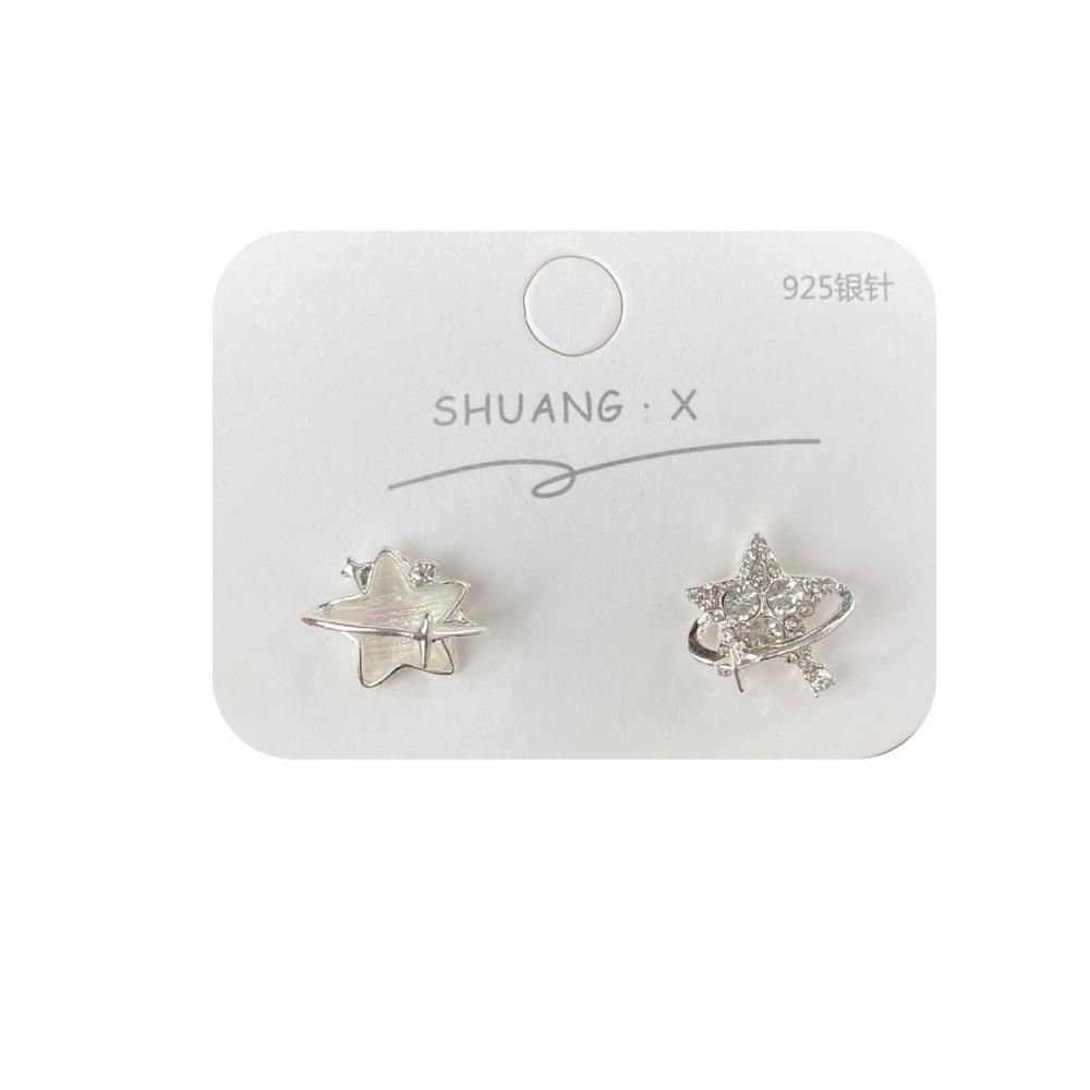 STARS プラネット アシンメトリー 星 デザインピアス SILVER