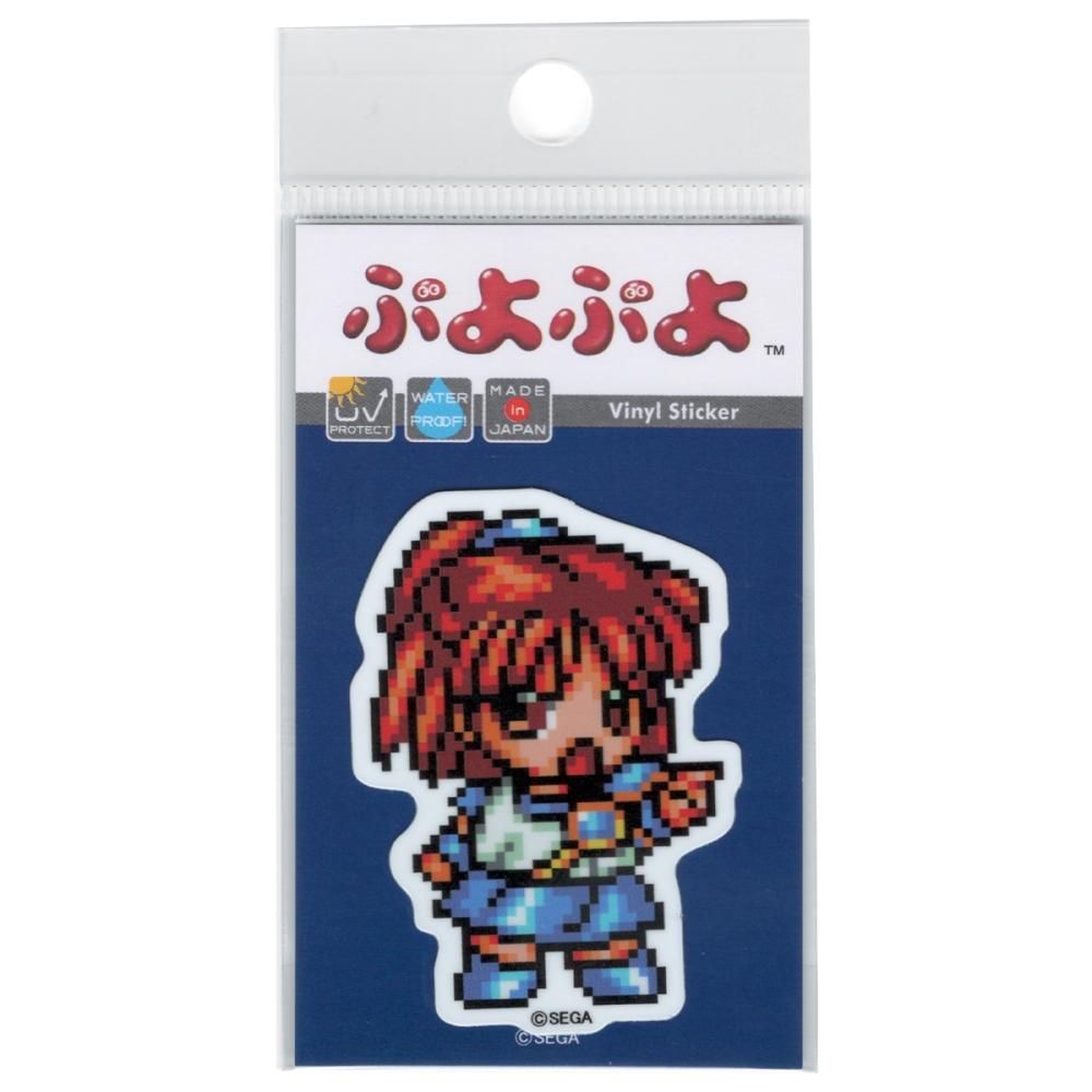ぷよぷよ ドット ダイカットミニステッカー アルル SEGA セガ キャラクター カワイイ レトロ PUYO-016
