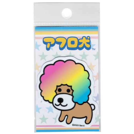 アフロ犬 ダイカットミニステッカー アフロ犬 キャラクター サンエックス San-x 人気 レジェンド SANX001