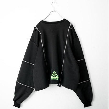 ACDC RAG 渦雷 CYBER PUNK ZIP スウェットトップ BLACK