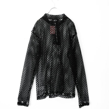 ACDC RAG 渦雷 CYBER PUNK メッシュ ロンT BLACK