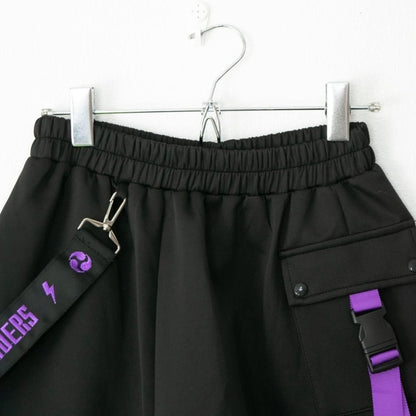 ACDC RAG 渦雷 CYBER PUNK ハーフパンツ BLACK PURPLE