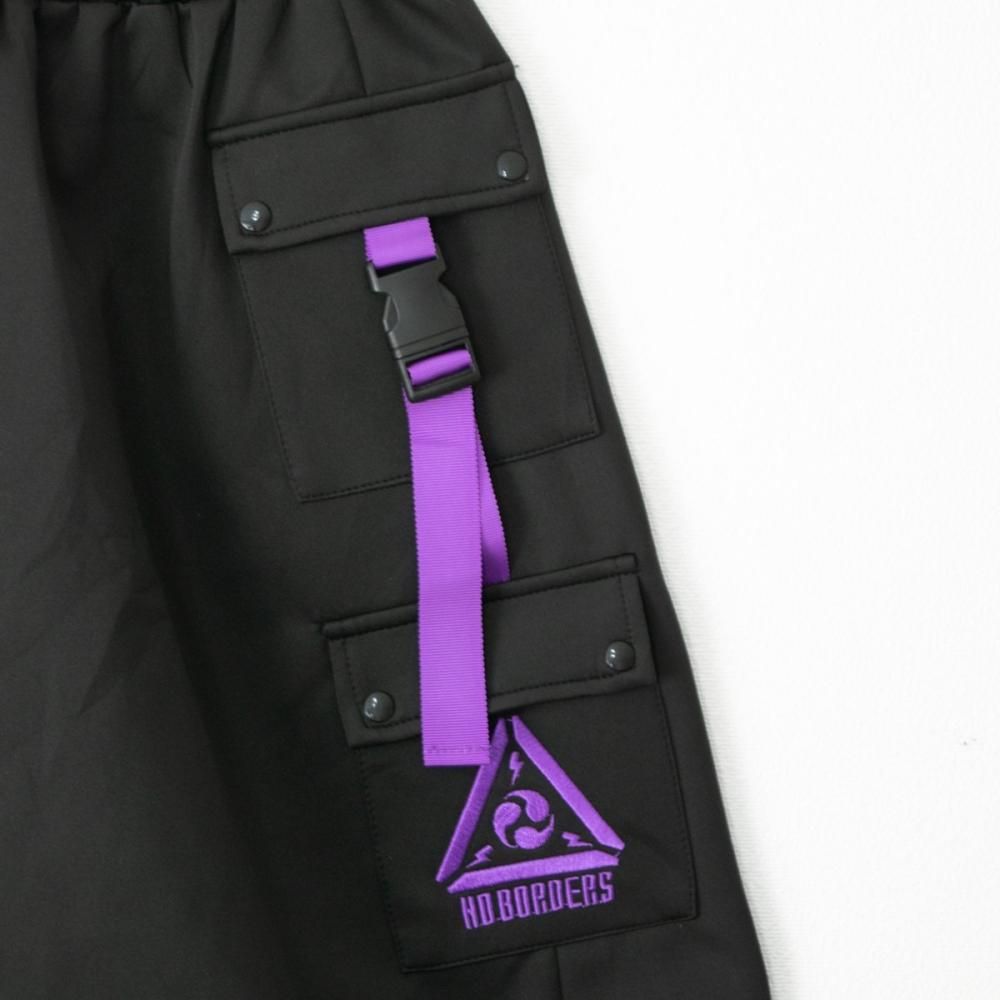 ACDC RAG 渦雷 CYBER PUNK ハーフパンツ BLACK PURPLE