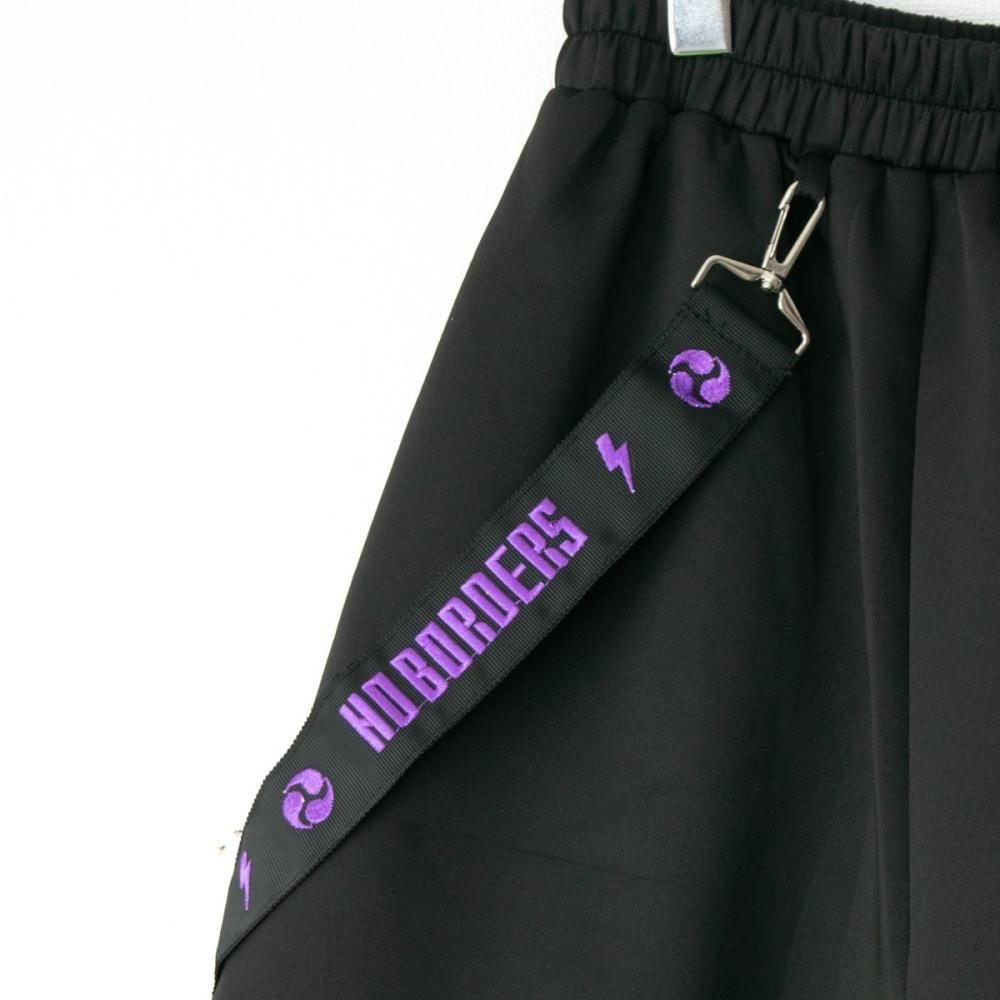 ACDC RAG 渦雷 CYBER PUNK ハーフパンツ BLACK PURPLE