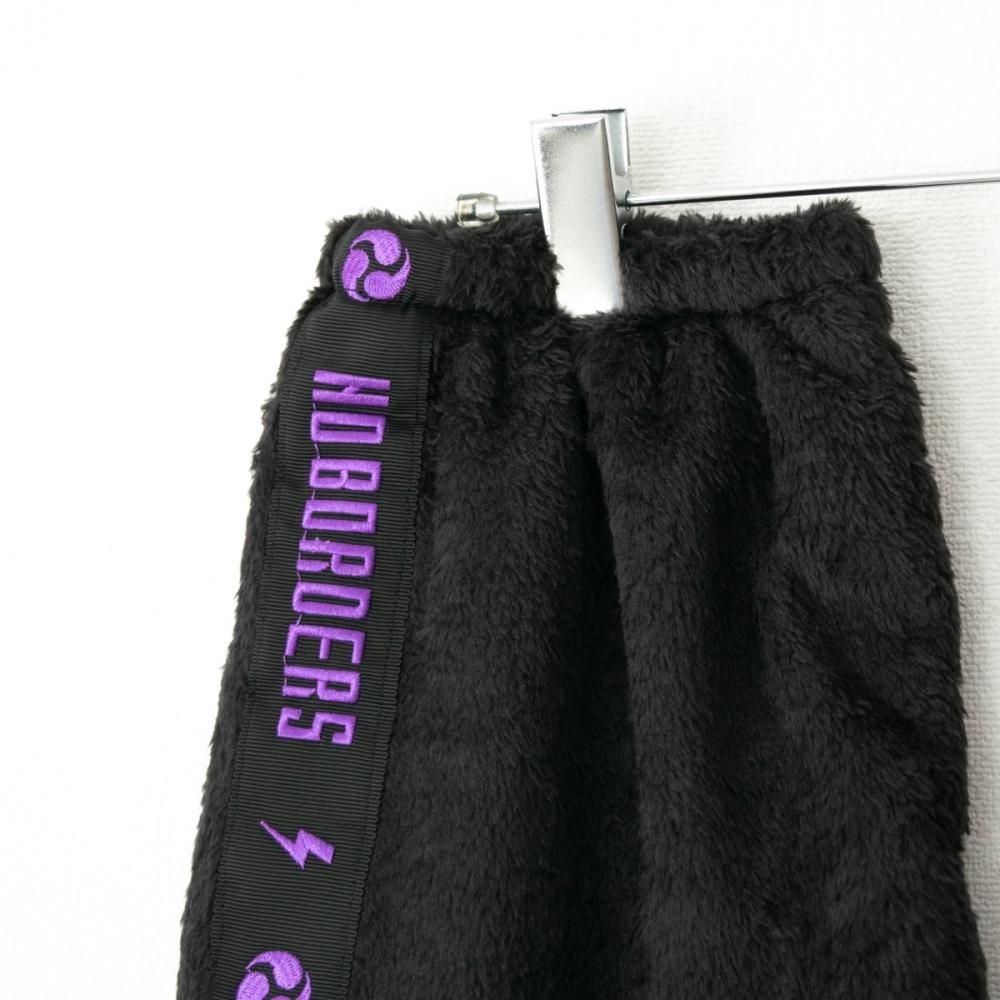 ACDC RAG 渦雷 CYBER PUNK モコモコレッグウォーマー BLACK PURPLE
