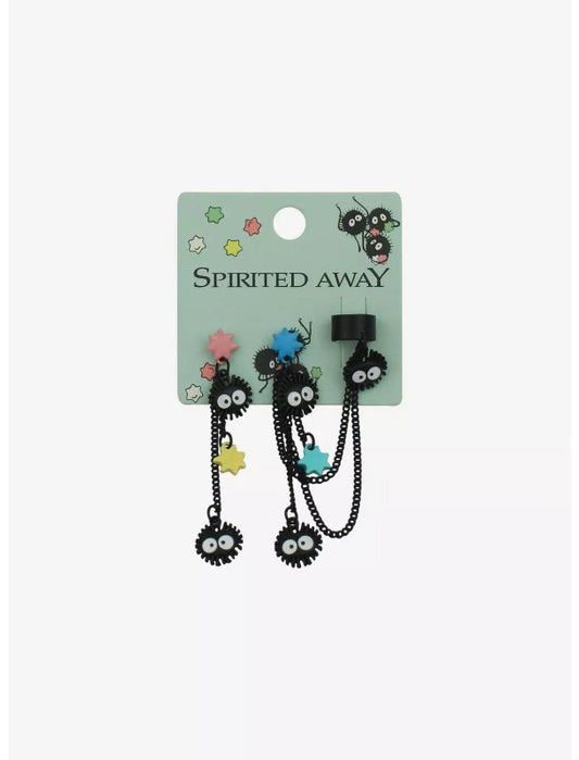 Spirited Away Makkuro Kurosuke Ear Cuff and Earrings Set