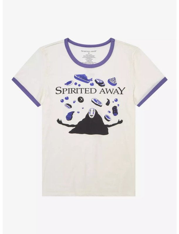 Spirited Away No-Face Ringer T-shirt WHITE