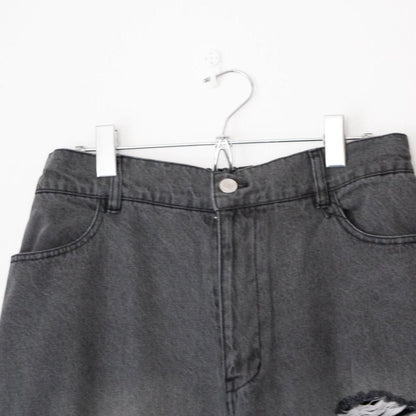VISION STREET WEAR クラッシュ デニムパンツ LIGHT GRAY