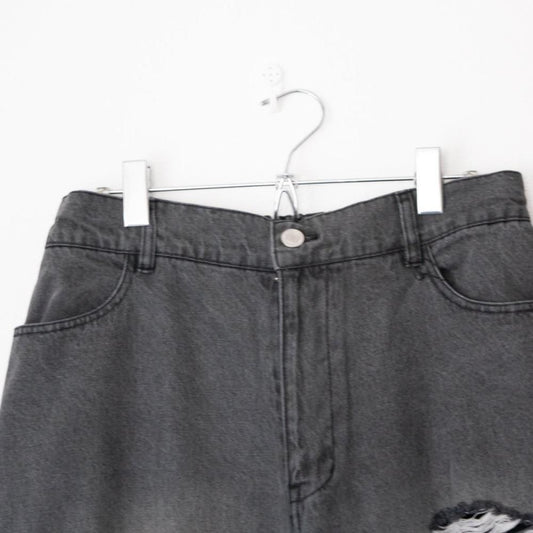 VISION STREET WEAR クラッシュ デニムパンツ LIGHT GRAY
