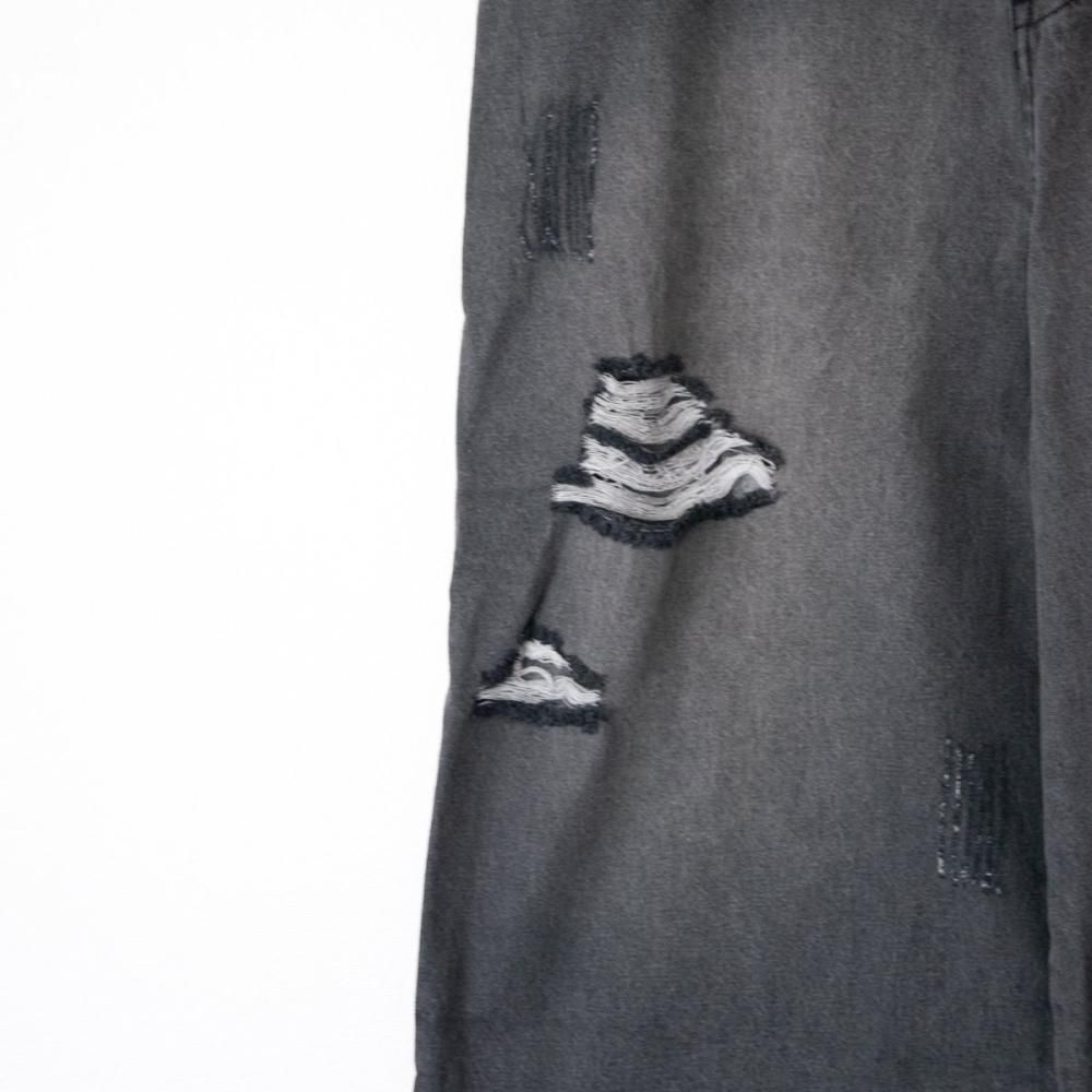 VISION STREET WEAR クラッシュ デニムパンツ LIGHT GRAY
