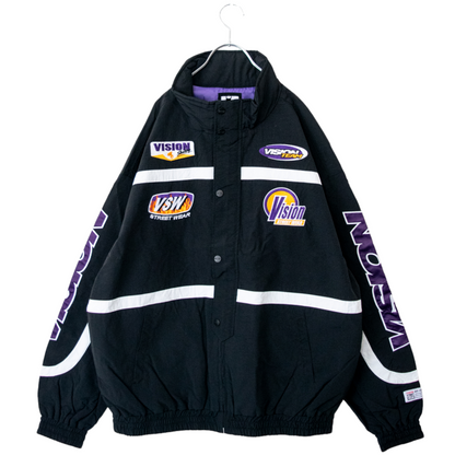 VISION STREET WEAR ナイロンモータージャケット BLACK