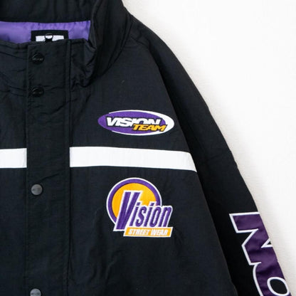VISION STREET WEAR ナイロンモータージャケット BLACK