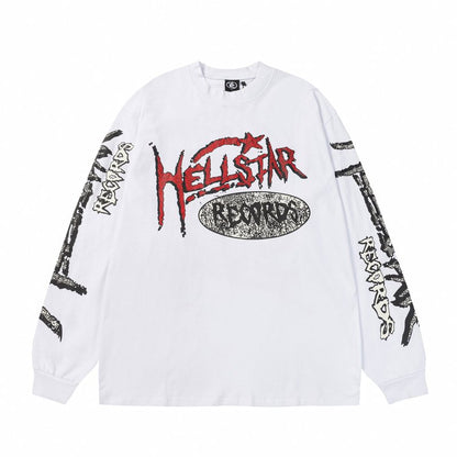 HELLSTAR プリント ロンT WHITE