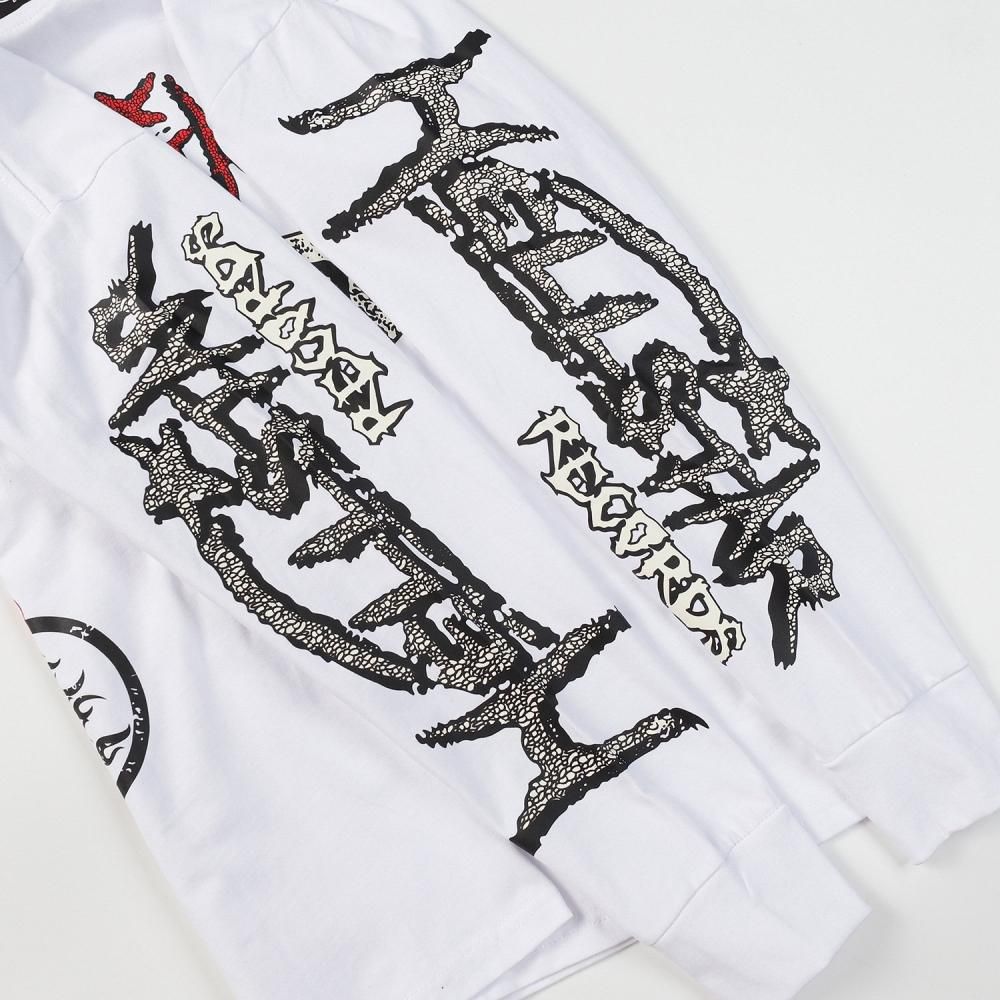 HELLSTAR プリント ロンT WHITE