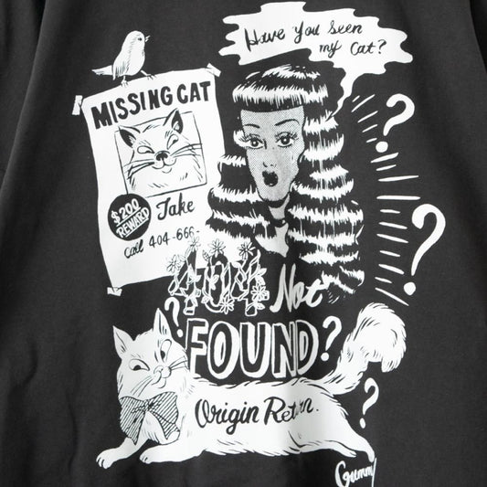 404 NOT FOUND by Gummy ビッグシルエット 長袖Tシャツ ロンT CHARCOAL
