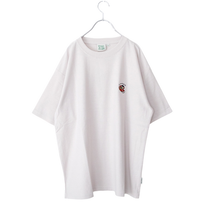POWER TO THE PEOPLE 梨地 寿司刺繍 Tシャツ WHITE