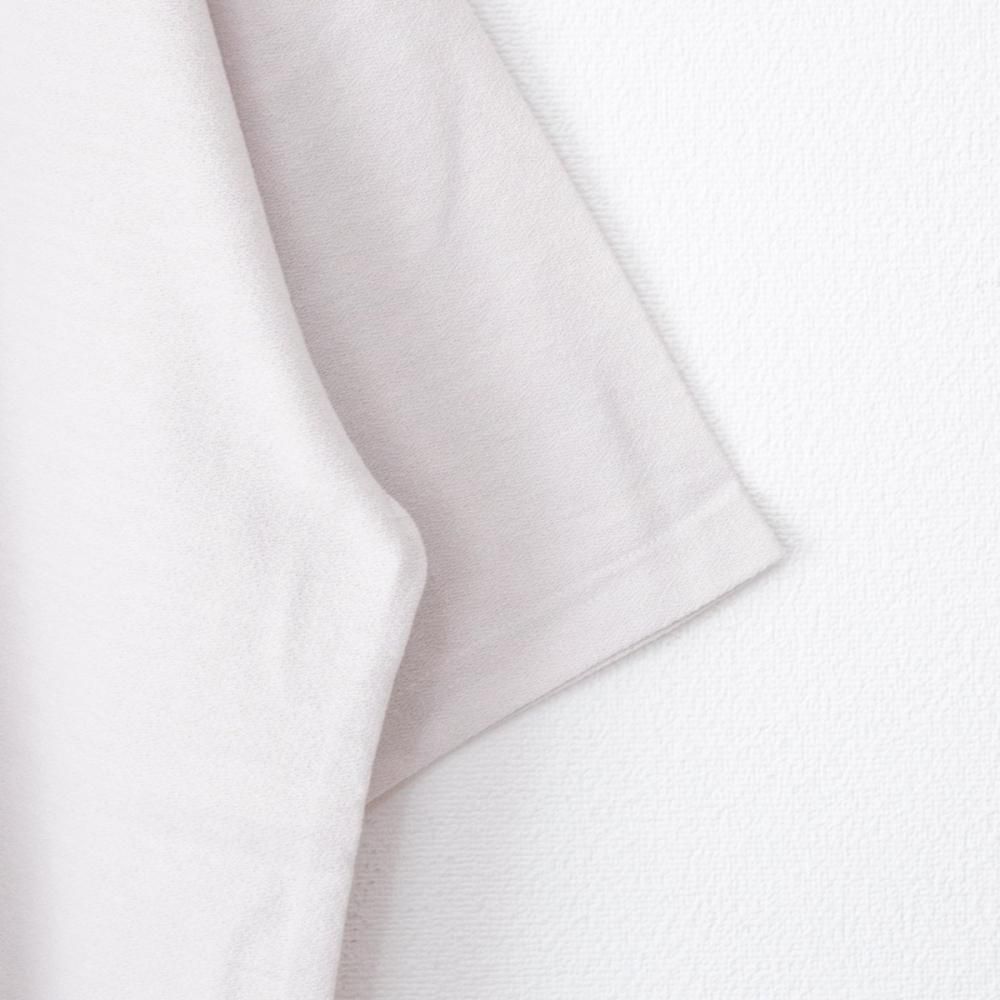 POWER TO THE PEOPLE 梨地ワンポイント ラーメン 刺繍 Tシャツ WHITE
