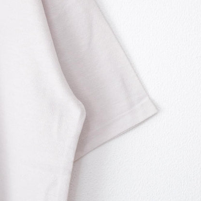 POWER TO THE PEOPLE 梨地ワンポイント ラーメン 刺繍 Tシャツ WHITE