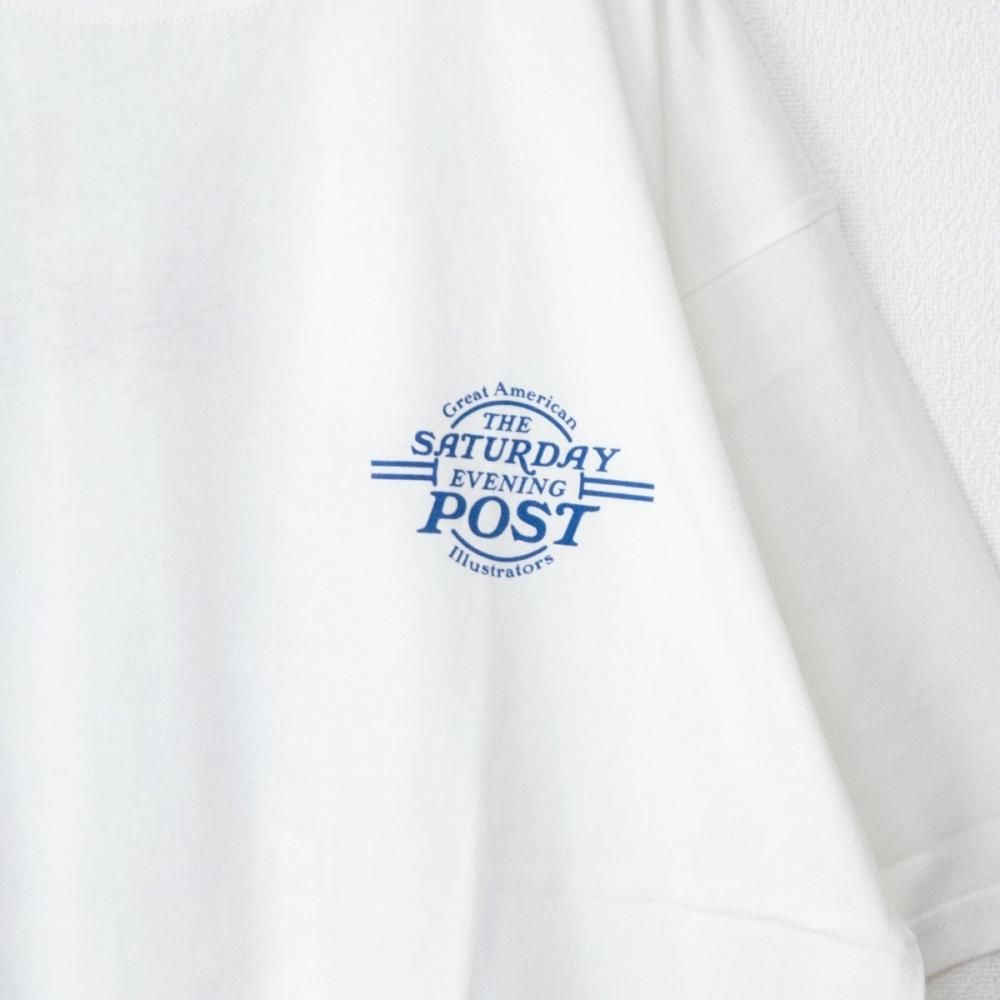 POST ノーマンロックウェル プリントTシャツ WHITE