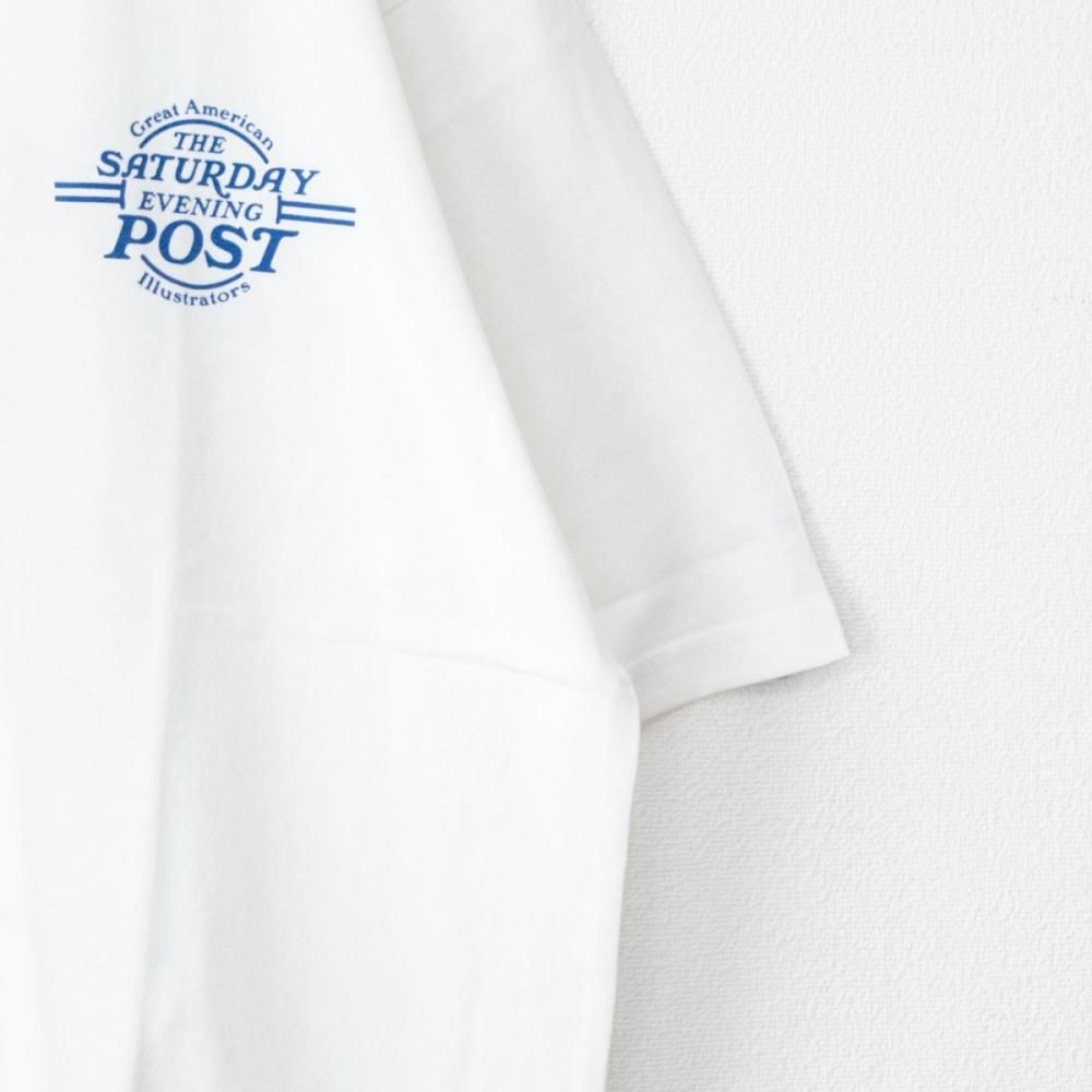 POST ノーマンロックウェル プリントTシャツ WHITE