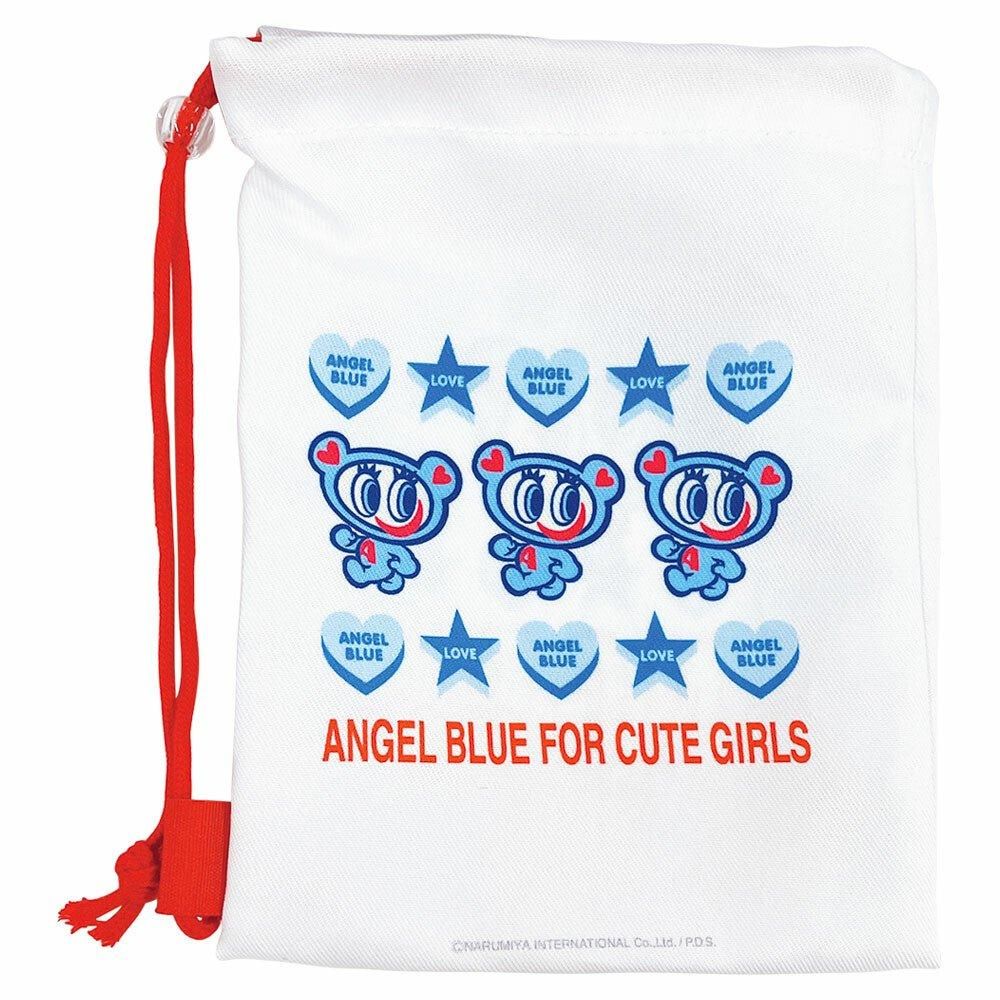 エンジェルブルー ANGEL BLUE ショッパー風巾着 WHITE